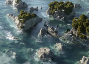 Game art by a video game environment artist