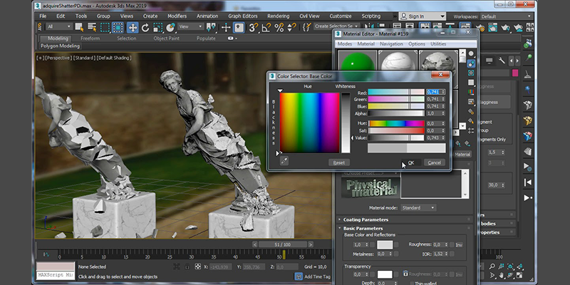 Interface of Pulldownit 3Ds Max VFX plugin