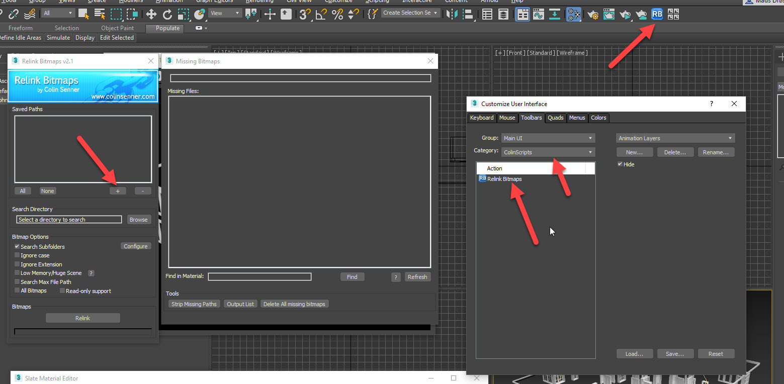 Relink bitmaps 3ds max