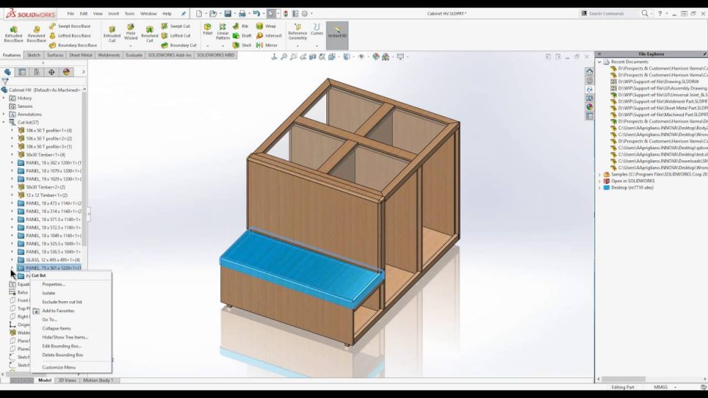 CAD software for furniture | Solidworks