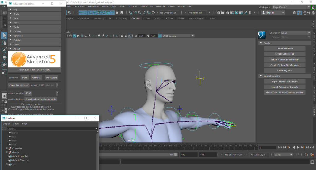 free Maya plugins | Advanced Skeleton