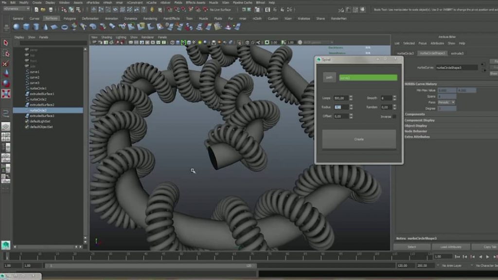 Free Maya scripts | Spirals and Braids