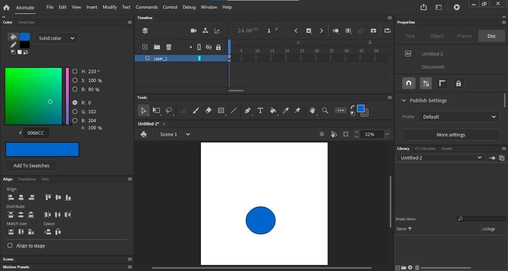 Adobe Animate vs After Effects in interface