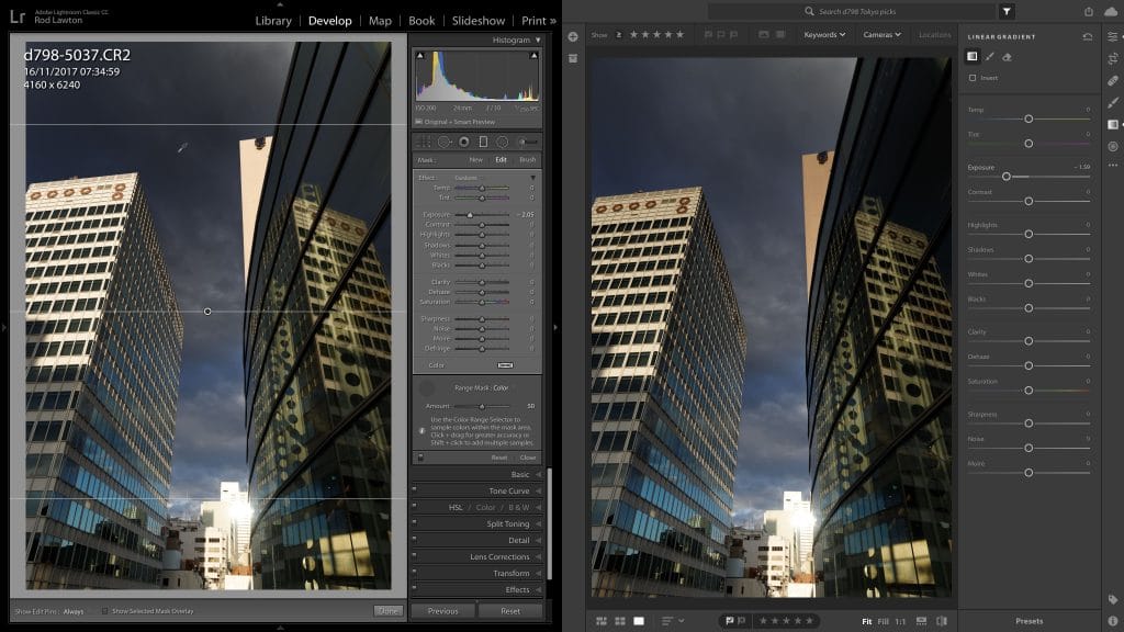 Photoshop vs Lightroom | Gradient and Develop Module