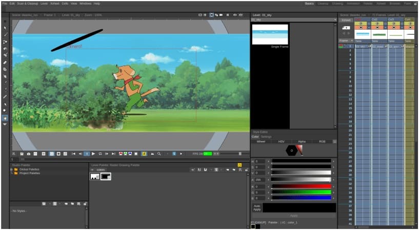 Toon Boom Harmony vs Opentoonz | drawing tools and timeline