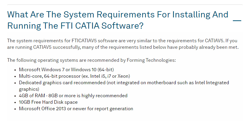 CATIA vs Fusion 360 in hardware requirements