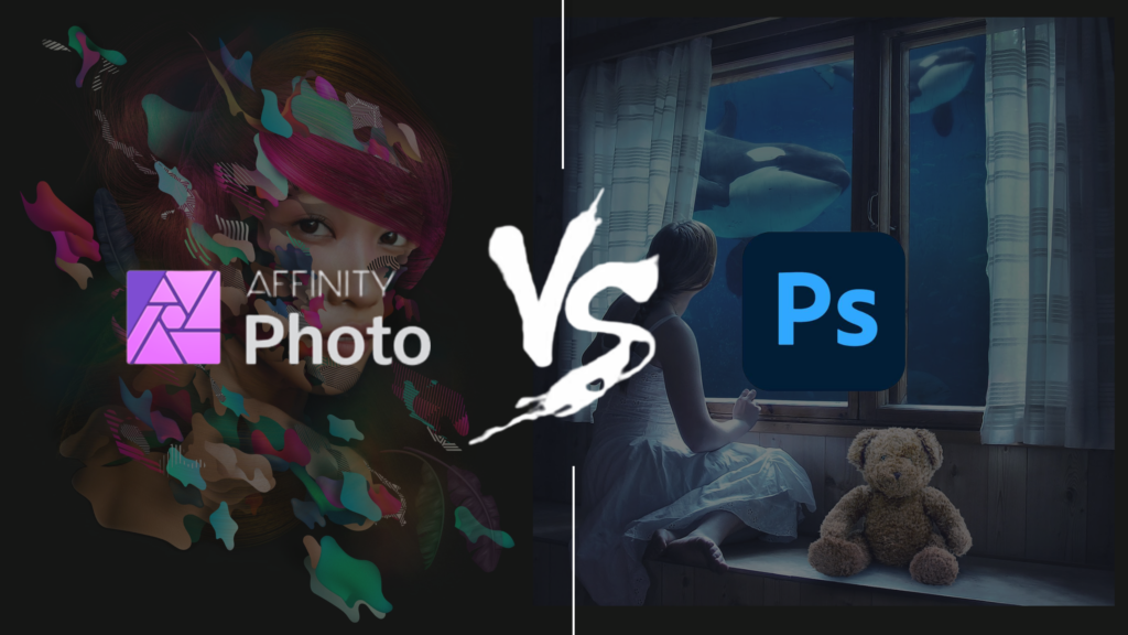 Adobe Photoshop vs Affinity Photo in visual brand identity.