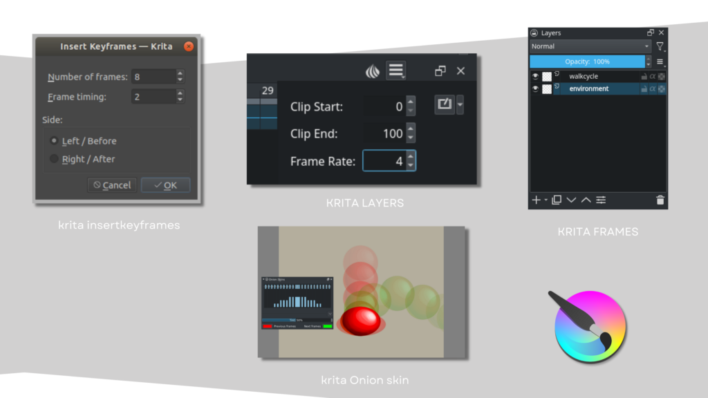 Krita vs Inkscape animation features