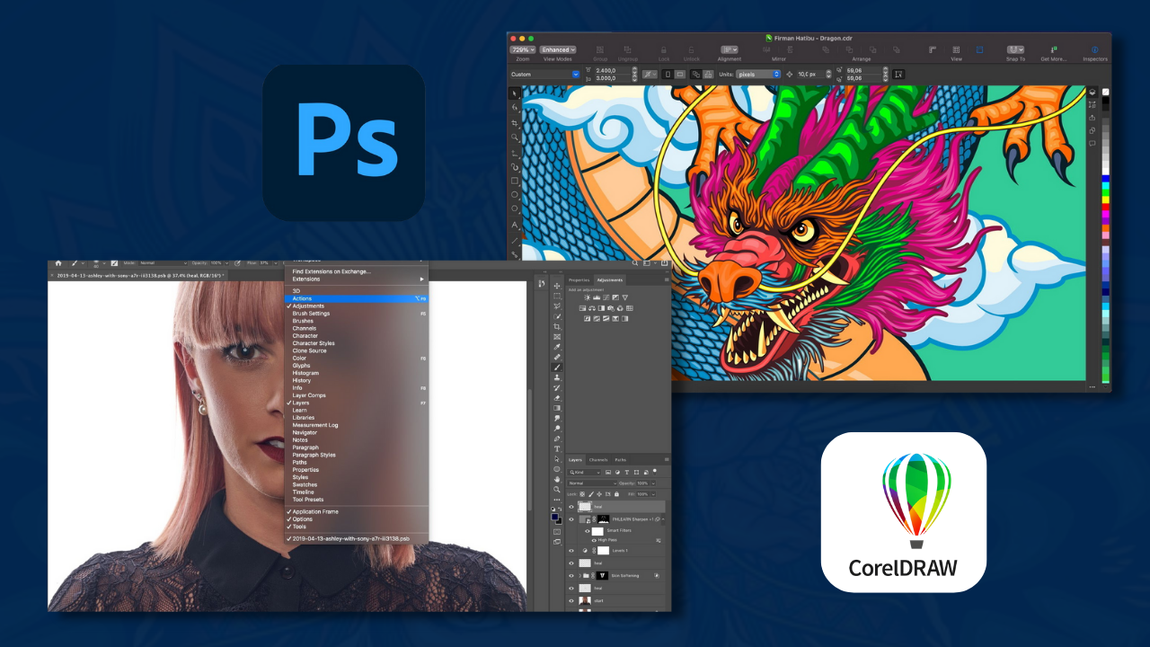 corel draw vs photoshop free download