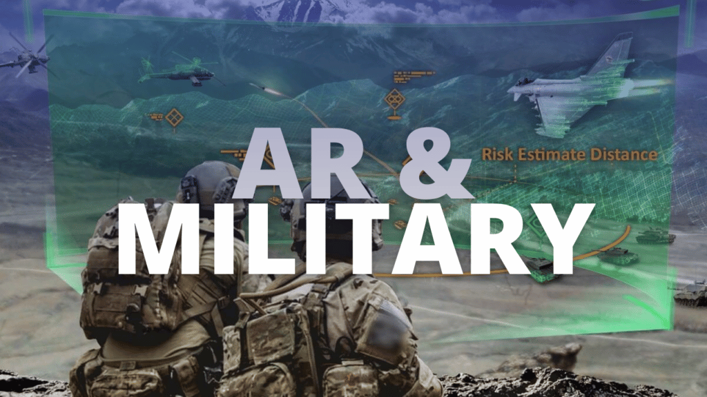 AR war zone simulation for military training.