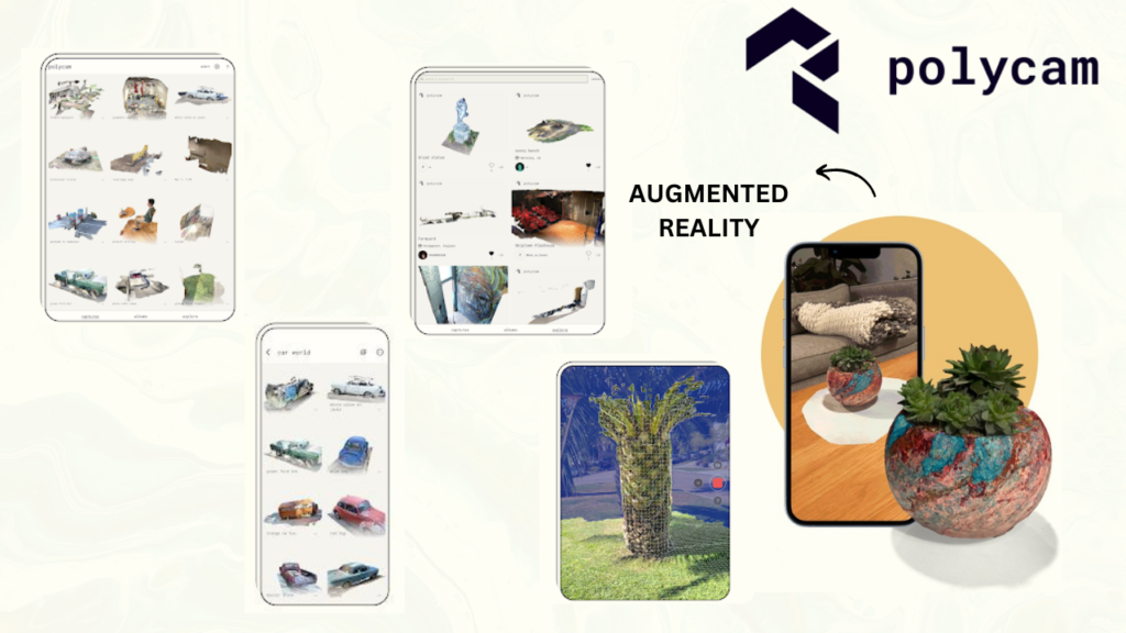 Polycam, one of the many photogrammetry apps for iPhone and Android.
