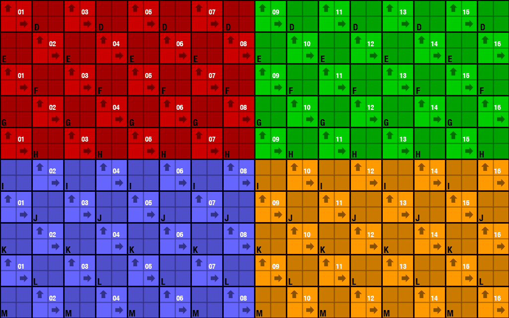 UV grid template that you can use to check your UV map.