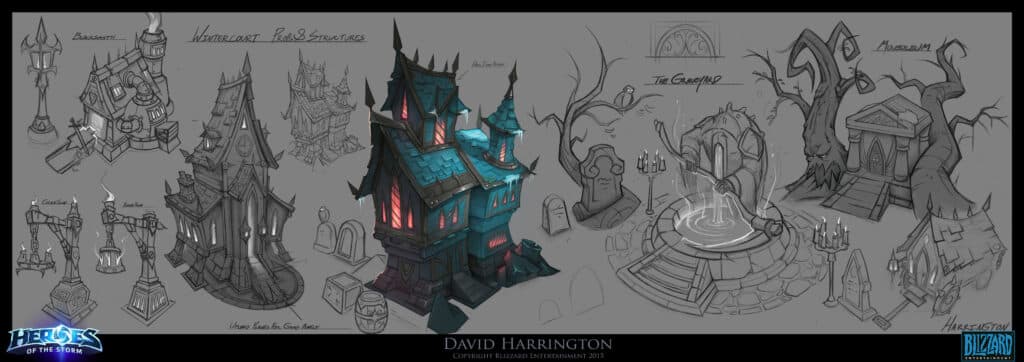 Blizzard games concept art example from Heroes of the Storm game.