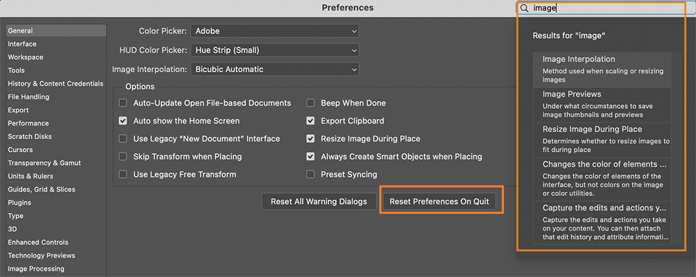 Photoshop not responding on Mac issue fixed when resetting preferences.